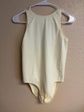Free People Butter Yellow Tank Bodysuit